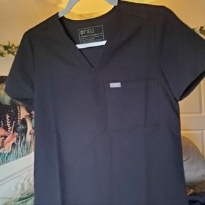 Figs Black Scrub Shirt